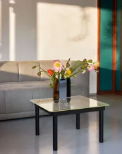 Kofi Coffee Table 60x60, black/clear