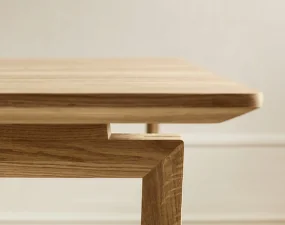 Nord Dining Table 180 cm, white pigmented oak