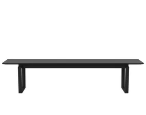 Nord Bench 200 cm, black stained oak