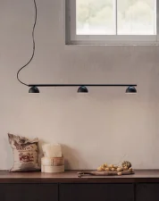 Blush Rail 5 Pendant Lamp, matt black