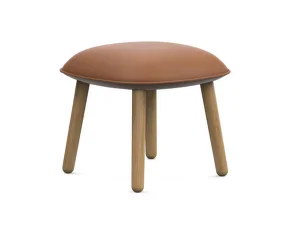 Ace Footstool Oak, Ultra Leather brandy