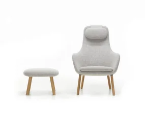 HAL Lounge Chair & Ottoman, cream/sierra grey