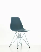 Eames Plastic Side Chair DSR RE, sea blue / sky blue
