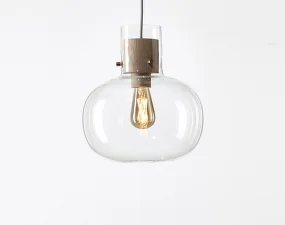 Awa Medium PC1129 Pendant Lamp, clear / waxed oak