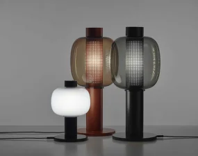 Bonbori Large PC1164 Floor Lamp, smoke brown / copper metallic