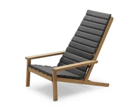 Between Lines Deck Chair Cushion, charcoal