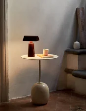 Lato Side Table LN8, ivory white/crema diva marble