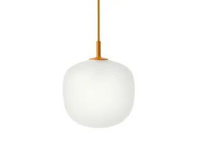 Rime Pendant Lamp Ø18, opal/orange