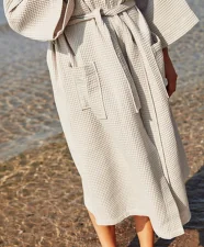 Waffle Bathrobe, grey