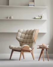 Mammoth Chair, natural oak / Barnum Boucle Col 24