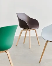 AAC 222 Chair Oak Veneer, teal green