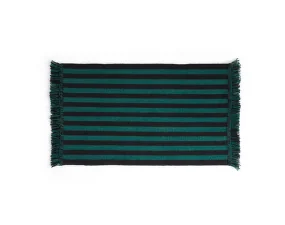 Stripes and Stripes Wool Door Mat 52x95cm, green