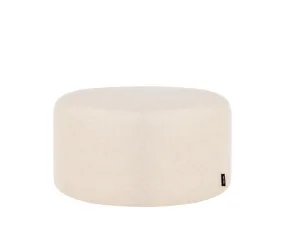 Folk Pouf Low, cream beige