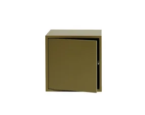 Stacked Medium with Door, brown green