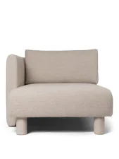 Dase Sofa Chaise Lounge Left Module, Soft Bouclé natural