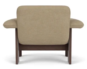 Brasilia Lounge Chair Low Back, Bouclé 02/dark stained oak