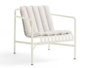 Palissade Lounge Chair Soft Quilted Cushion, cream white