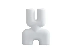 Cobra Vase Double Mini, bone white