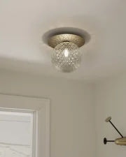 Liila 1 Wall/Ceiling Light Large, nordic gold/optic clear