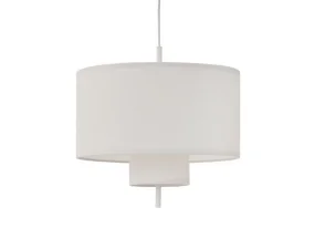Margin Pendant Lamp Ø50, white canvas