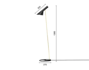 AJ Floor Lamp, black/brass