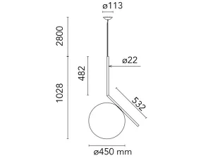 IC S3 Pendant Light, brass