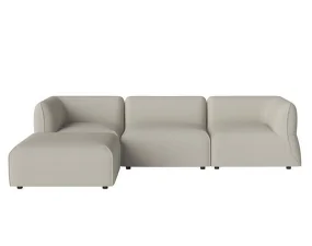 Arke Garden Corner Sofa 3 Modules with Pouf Left, sand