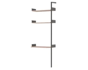 Rombe IF5 Add-on Bay Desk, anthracite/lacquered walnut