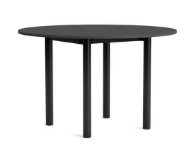 Annex Round Table Ø120, black oak/dark grey