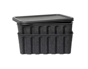 Paper Pulp Box Large, Set of 2, charcoal