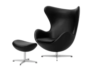Egg™ Chair and Footstool, Essential leather