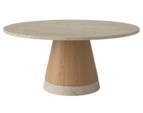 Piro Coffee Table Ø90 H42, sand travertine