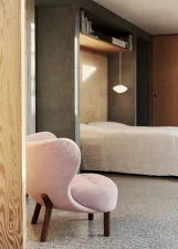 Little Petra VB1 Lounge Chair, oak/Ecriture 0640