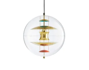 VP Globe Ø40 Pendant Light, brass/red/blue