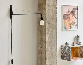 Petite Potence Wall Lamp, deep black