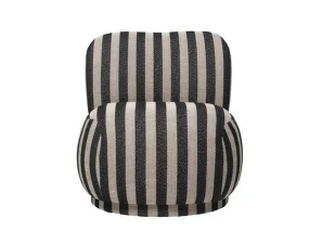 Rico Piccolo Lounge Chair Swivel Louisiana, sand/black