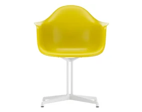 Eames Plastic Armchair DAL, mustard / white