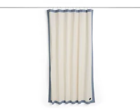 Outline Shower Curtain, cream and blue