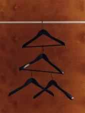 Smooth Coat Hanger Wide set of 4 pcs, black