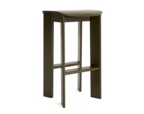Chisel 30 Bar Stool H75, green umber lacquered beech