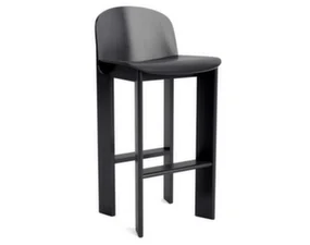 Chisel 35 Bar Stool H75, black lacquered oak