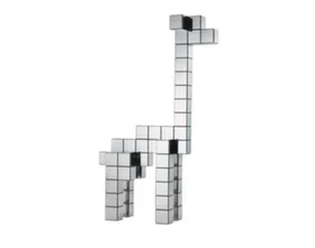 Panton Cubes Giraffe, chrome