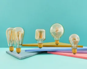 WattNott Whirly Wyatt 4W LED Bulb, gold
