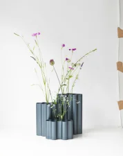 Nuage Vase L, steel blue