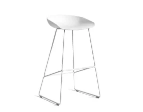 AAS 38 Bar Stool High Steel, white