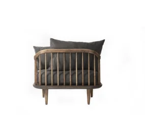 Fly SC1 Lounge Chair, smoked oak/Hot Madison 093