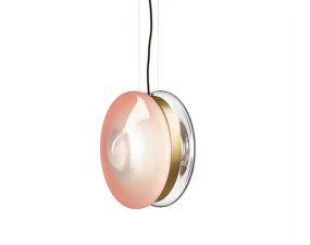 Orbital Pendant, pink/silver