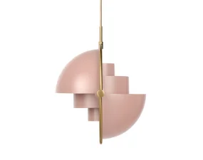 Multi-Lite Pendant Large, rose dust/brass