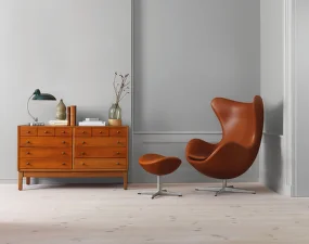 Egg™ Footstool, Grace leather