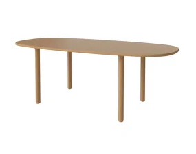 Yacht Extendable Dining Table, Round Legs, oiled oak
